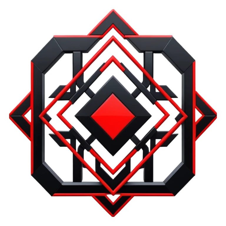  Black And Red Cyber Aesthetic Deco sticker