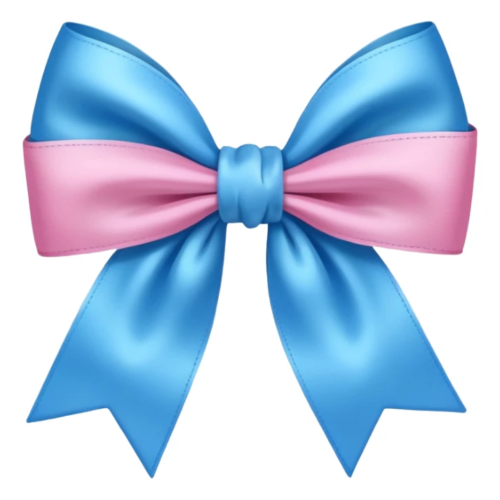Pink faded into blue bow sticker