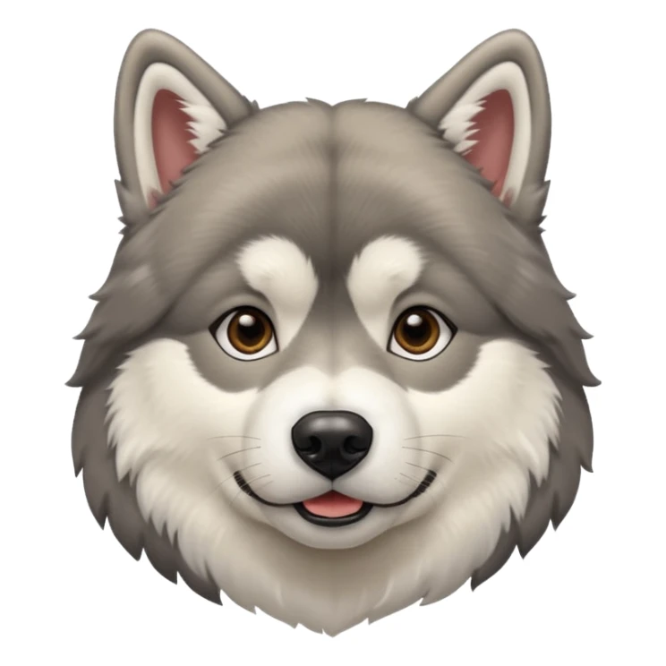 Alaskan Malamute dog, park, people sticker
