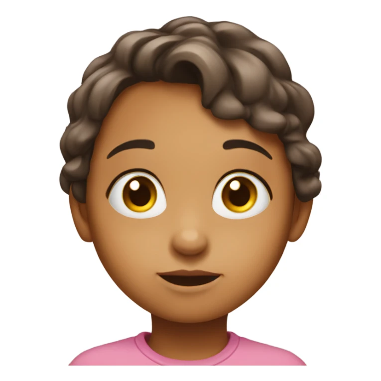 curious girl gazes ahead sticker