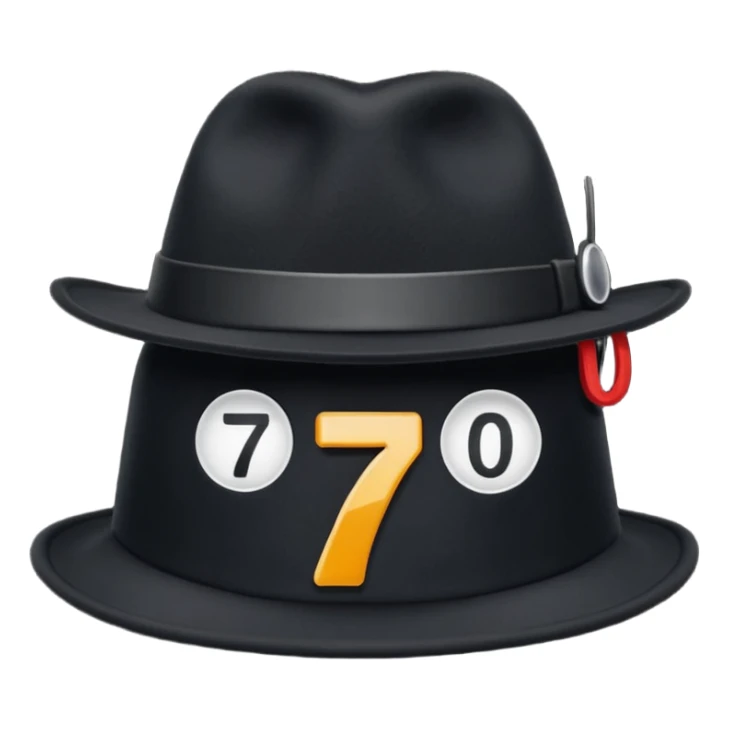 A black hat with the numbers 701 on the front  sticker