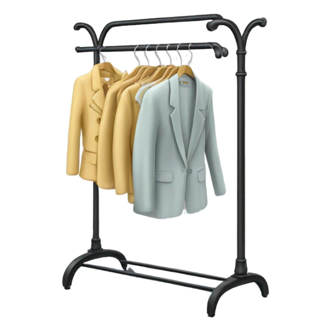 Clothing rack feminine modern sticker