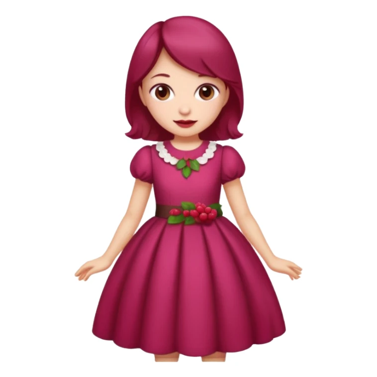 Raspberry torte human full body girl sticker