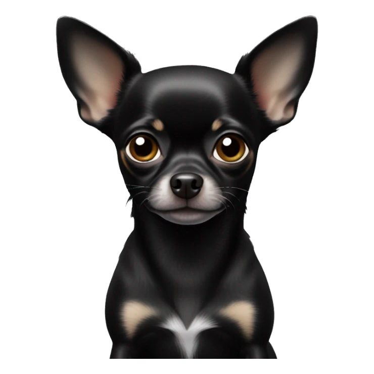 Black chihuahua sitting  sticker