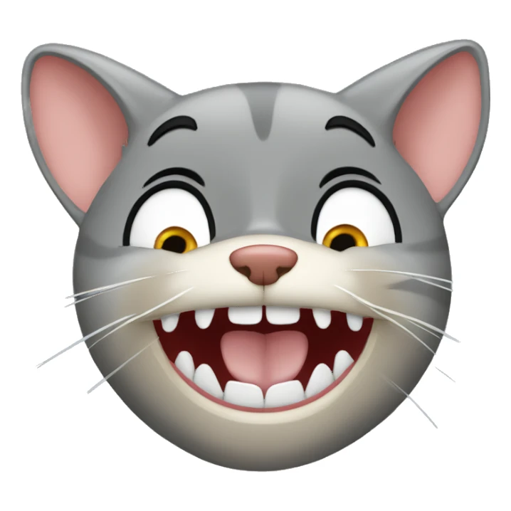 TOM AND JERRY TOM MOUTH CLOSED sticker