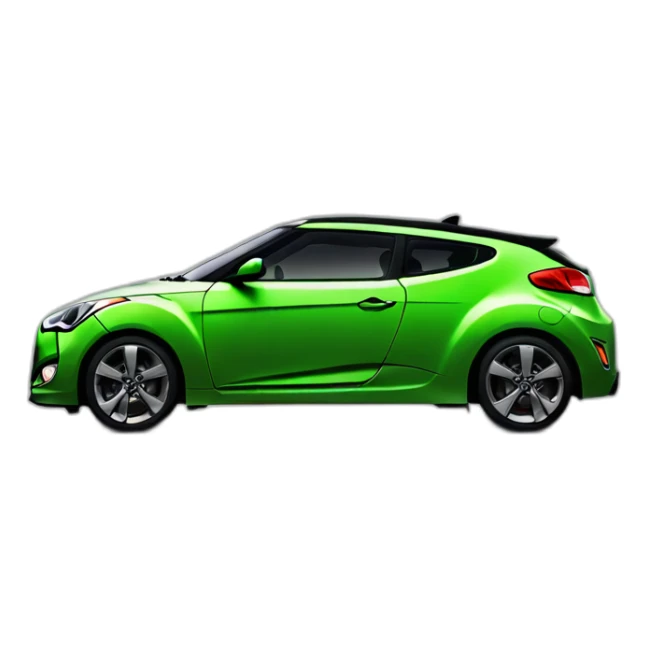 Hyundai veloster black and green sticker