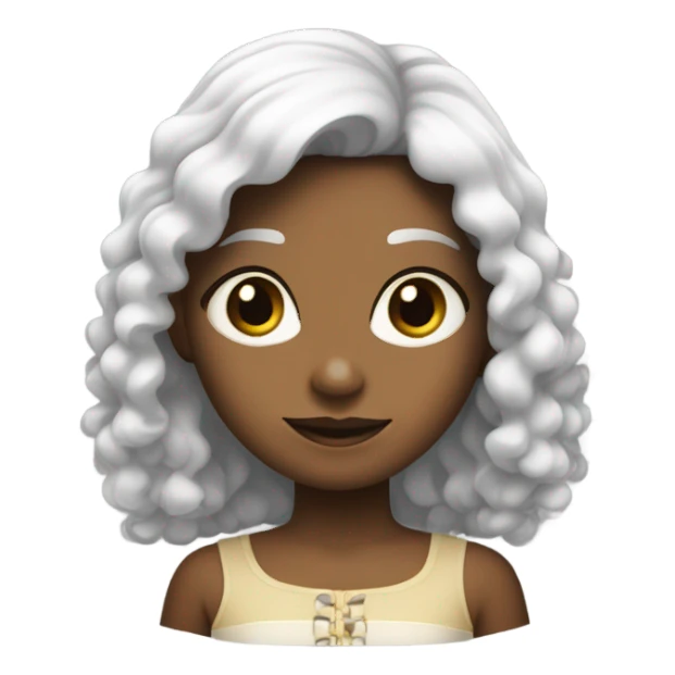 Uma menina de cabelo preto e franja sticker