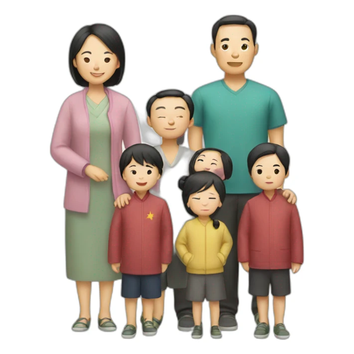 Chinese family sticker