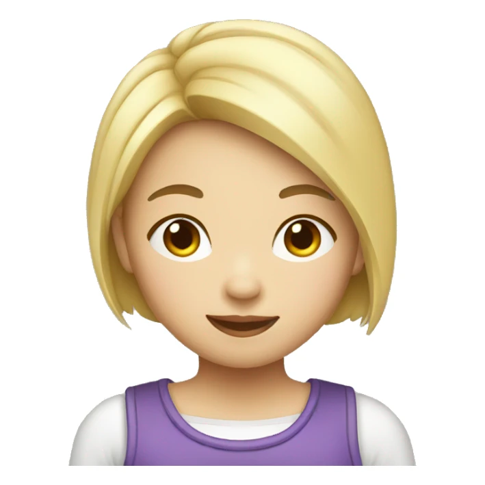 Asian blond girl drinking soda sticker