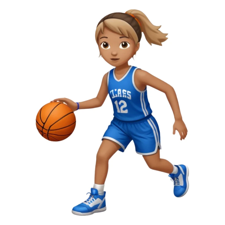 basketball playing girl sticker