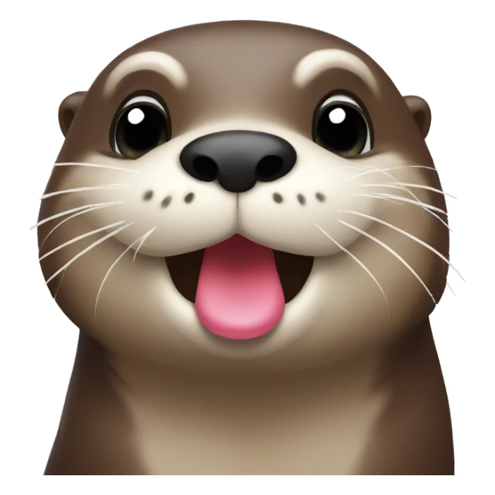 Otter blowing a kiss sticker