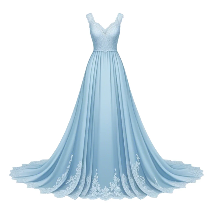 pastel blue wedding dress sticker