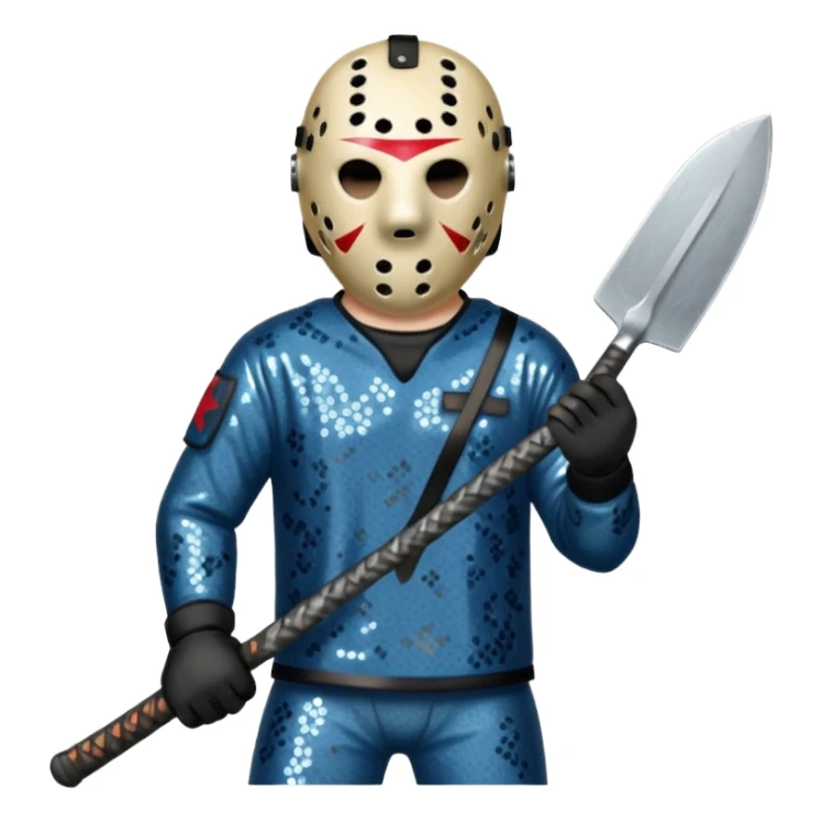 Jason Voorhees with slate sequin outfit  sticker