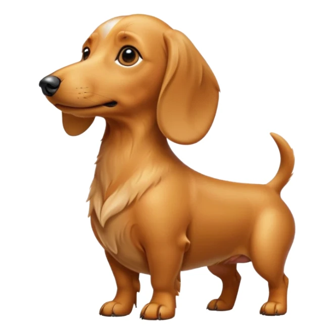 golden dachshund  sticker