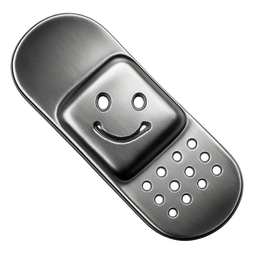 bandage, shiny, cute cartoon face sticker