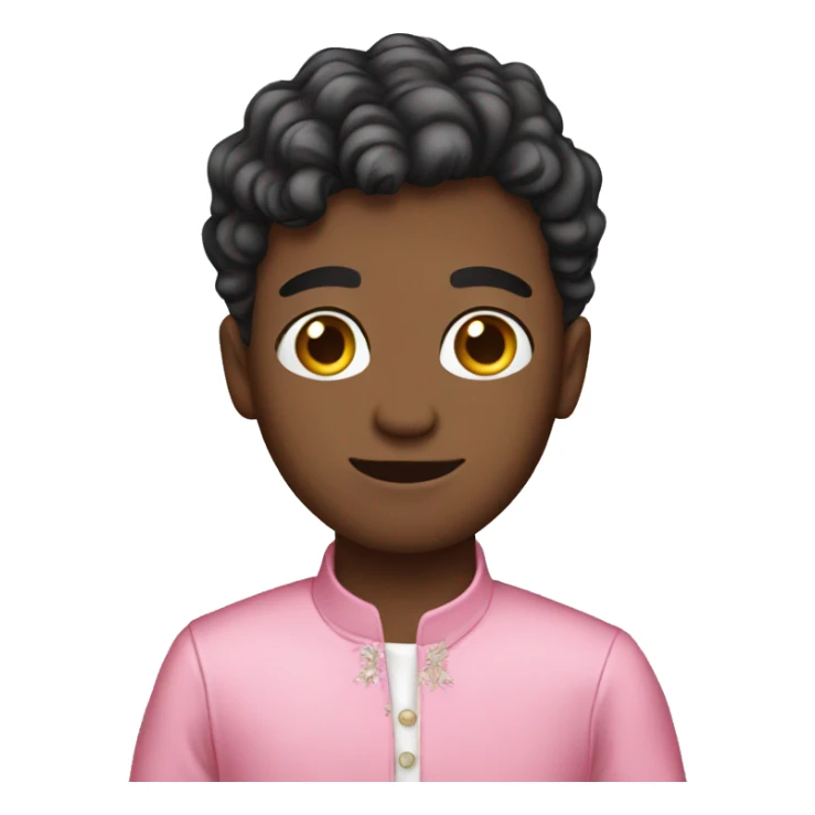 Boy wearing a pink prom dress sticker