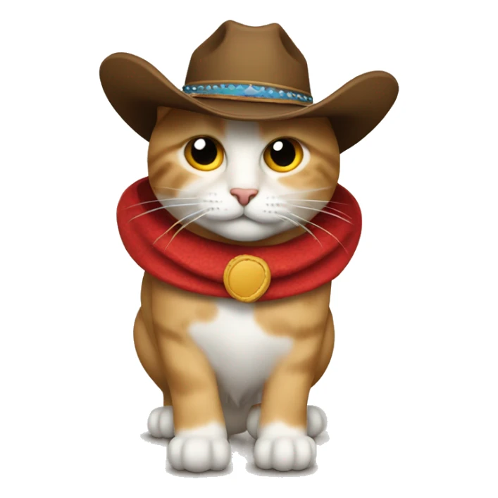 gato con sombrero de vaquero sticker