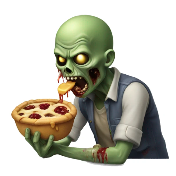 Zombie eating sticker