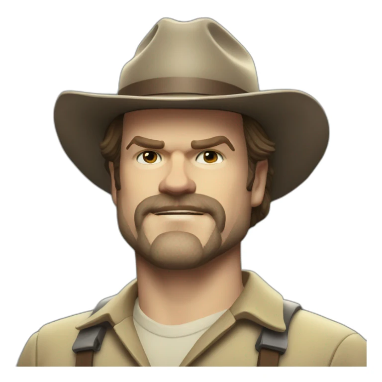 Jim Hopper David harbour little smiling sticker
