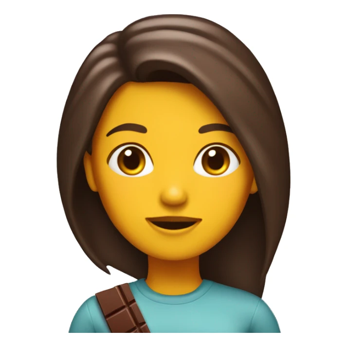 Chica trigueña con cabello chocolate sticker
