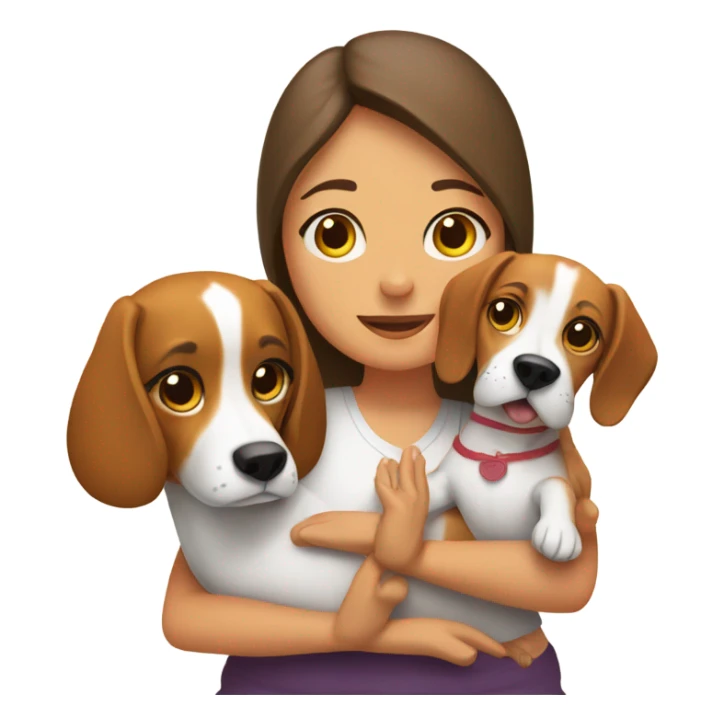 Sara with Beagle yoga sticker