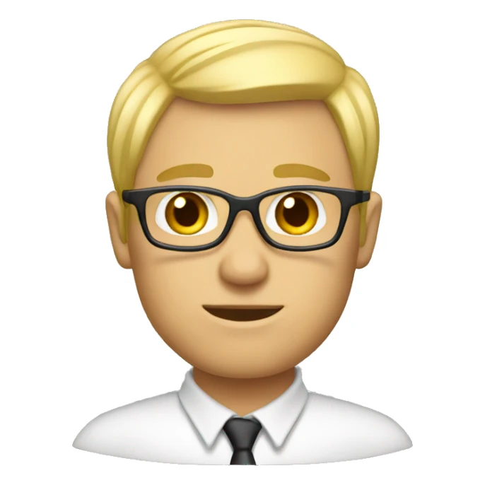 Male teacher blonde sticker