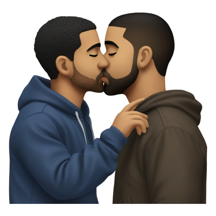 Drake kissing drake  sticker