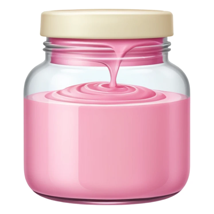 pink cream skincare sticker
