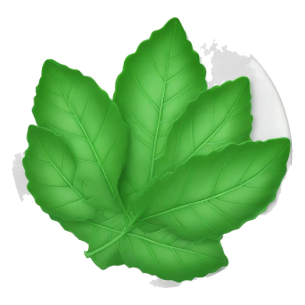 green leaves on a plate sticker