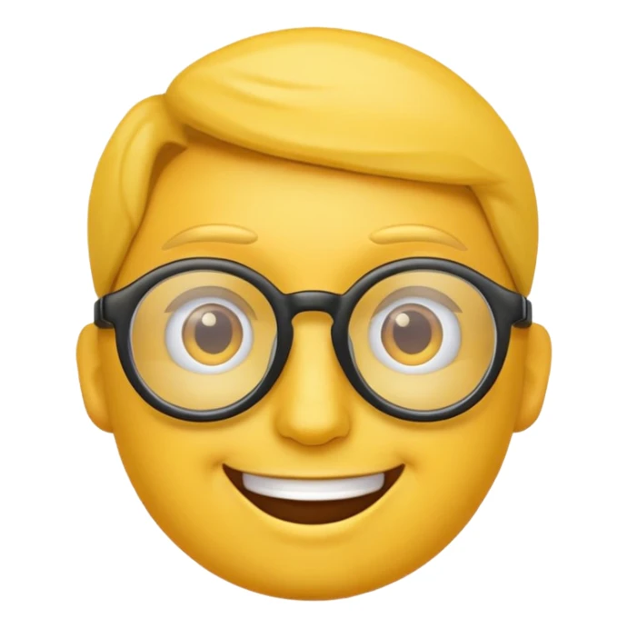 An emoji head with driving glasses, variation 8. sticker