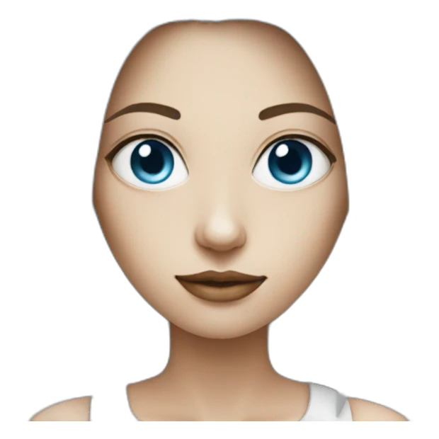 woman-white-blueeyes-alien sticker