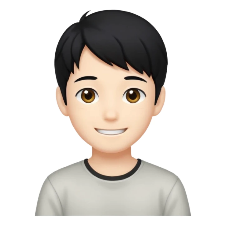 Naruto Anime style happy boy head no band head sticker