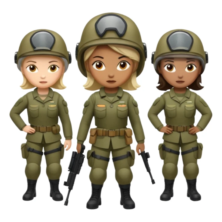 female soldiers sticker