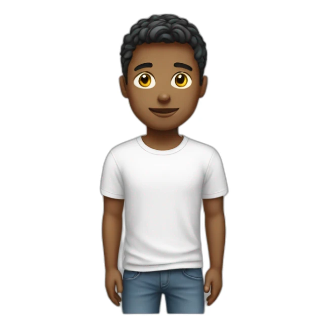 white boy wearing a t shirt sticker