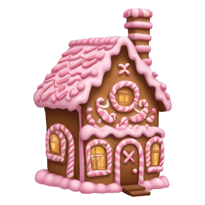 Pink gingerbread house  sticker