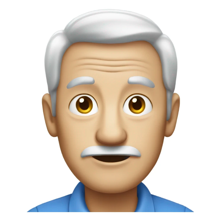 old man in blue shirt sticker