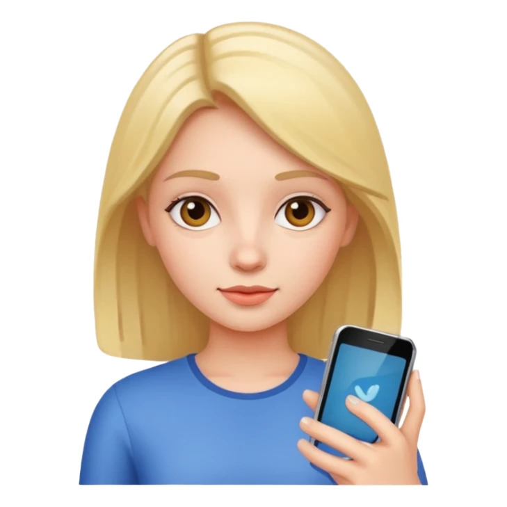 girl with cell phone  sticker