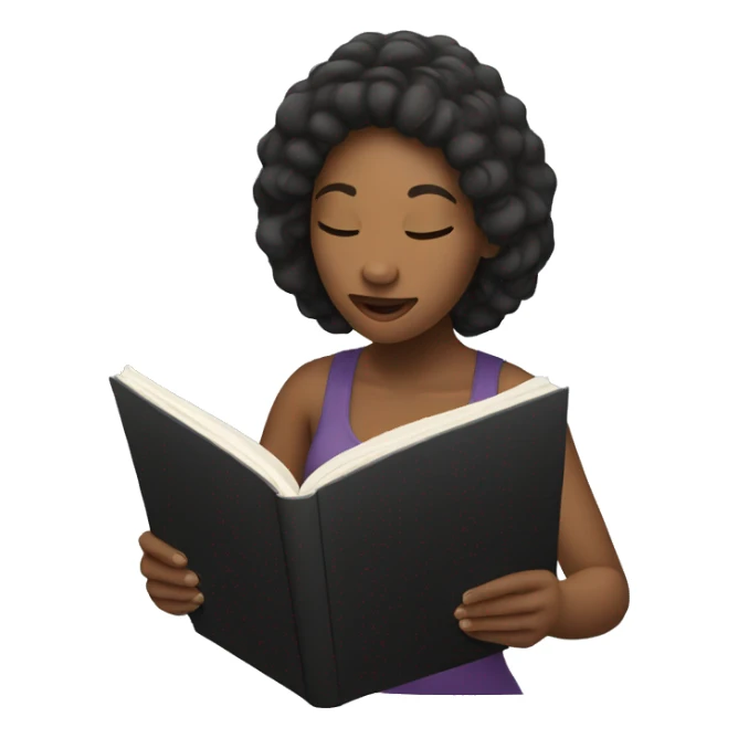 woman reading music sticker