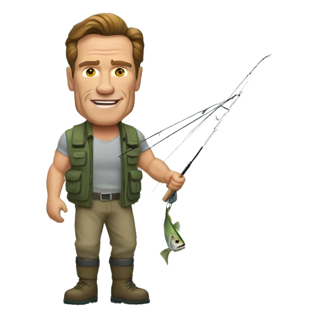 arnold schwarzenegger fishing sticker