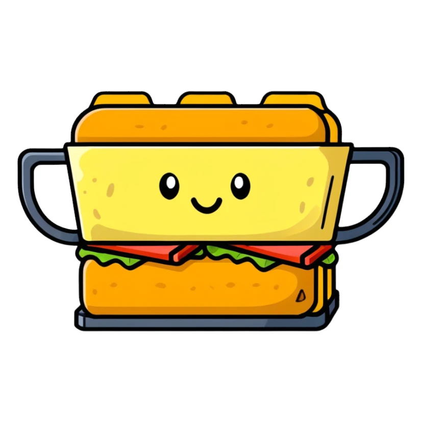 trophy with sandwich filling sticker