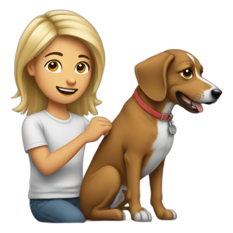 artist and dog sticker