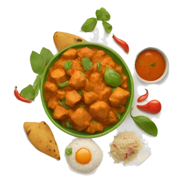 INDIAN FOOD ON A PLATE sticker