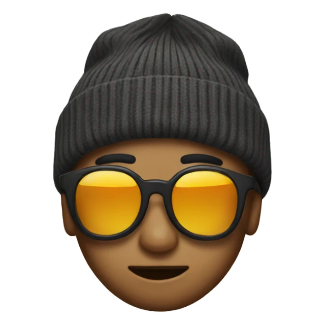 Star with sunglasses and a beanie  sticker