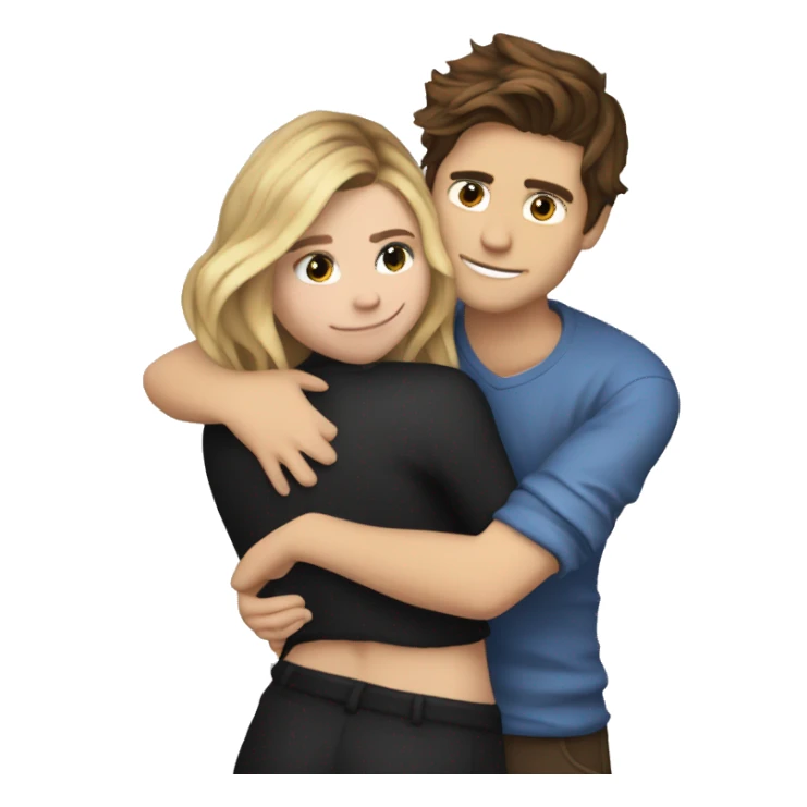 Emoji Chloe grace moretz hugging elrubiusomg sticker