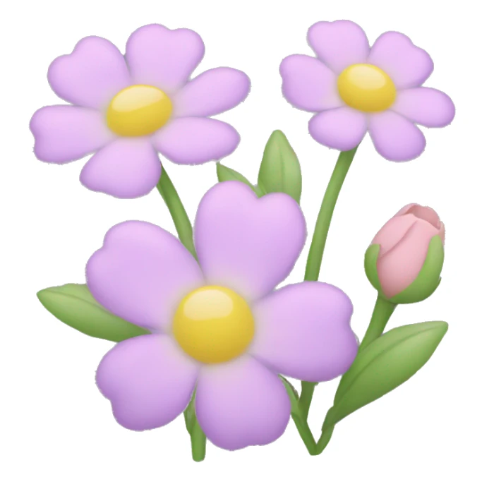 Pastel flower emoji sticker