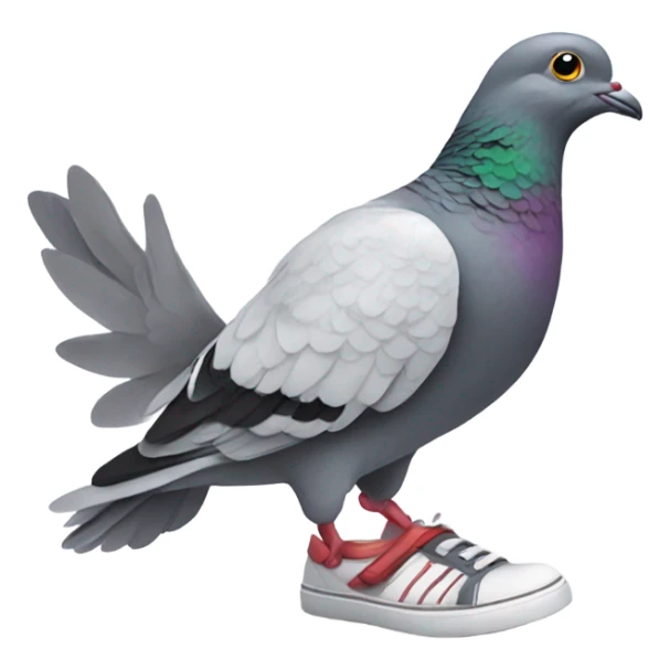 pigeon in shoes sticker