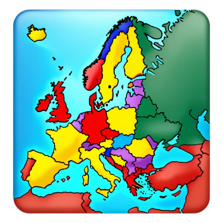 Map of Europe  sticker