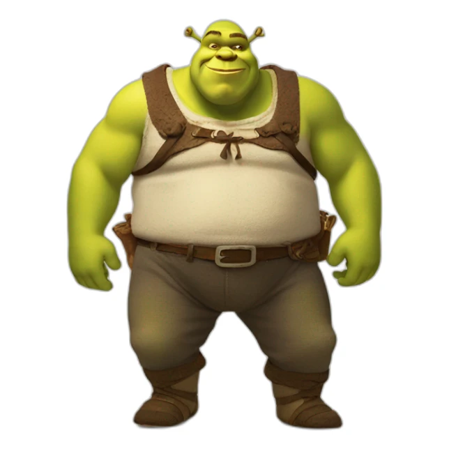 Shrek with à big belly sticker