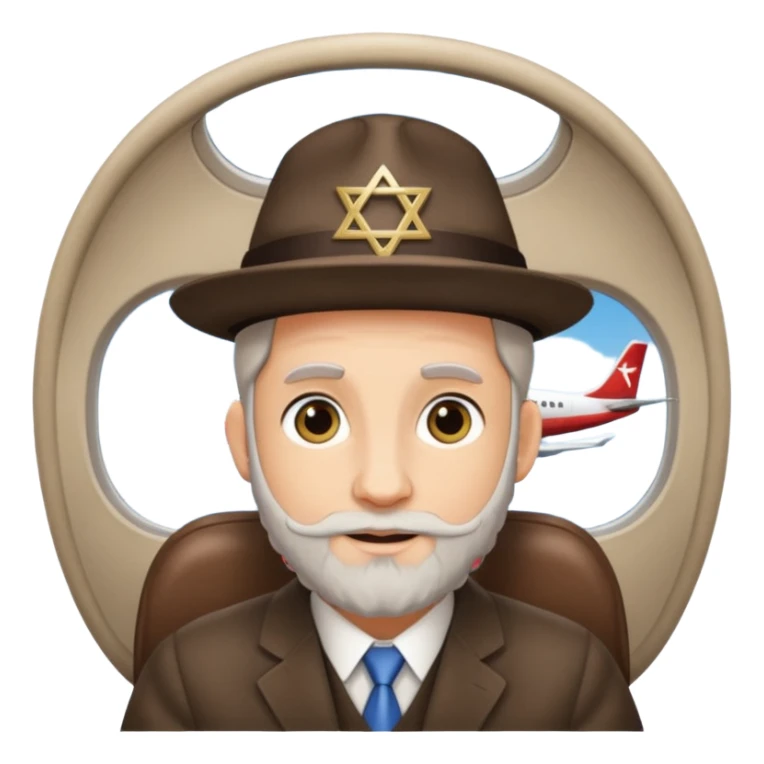 rabbi flying to israel sticker