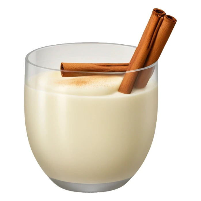 Eggnog with cinnamon sticks  sticker